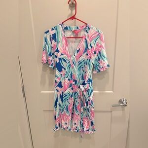 Lilly Pulitzer Pink and Blue Floral romper